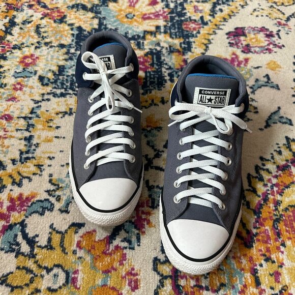 Converse Chuck Taylor All Star High Street Shoes Grey Midnight Navy Mens Size 11 - Picture 3 of 8